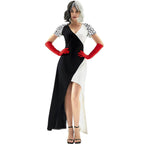 Cruella Duster Stage Costume Dress Adult Halloween Women - Azufun