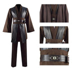 Anakin Skywalker Obi-Wan Costume Cloak Cosplay Halloween Suit - Azufun