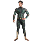 Aquaman Arthur Cosplay Zentai Jumpsuit Halloween Fancy Cosplay Costume - Azufun