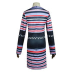 Astrid Deetz Costume Ball Dress Beetlejuice Skirt Striped Dress For Women Halloween - Azufun