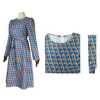 Astrid Deetz Costume Ball Dress Beetlejuice Skirt Striped Dress For Women Halloween - Azufun