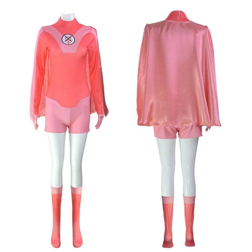 Atom Eve Invincible Costume Bodysuit Zentai Hero Cloak Cosplay - Azufun