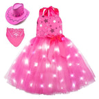 Barbie Movie Margot Barbie Pink Glow Tutu Dress Halloween Outfits Cosplay Costume Kids - Pajamasbuy