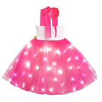 Barbie Movie Margot Barbie Pink Glow Tutu Dress Halloween Outfits Cosplay Costume Kids - Pajamasbuy
