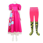 Barbie Movie Margot Long Puff Sleeve Dress Halloween Outfits Cosplay Costume Carnival Suit Kids - Pajamasbuy