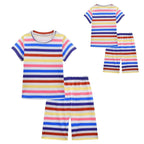 Barbie Movie Margot Shorts Stripe Set Halloween Outfits Cosplay Costume Kids - Pajamasbuy