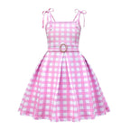 Barbie Movie Margot Tie Bow Dress Halloween Outfits Cosplay Costume Kids - Pajamasbuy