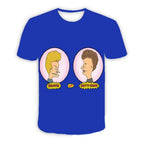 Beavis and butthead costumes round neck short sleeve men's 3D T-shirt - Azufun