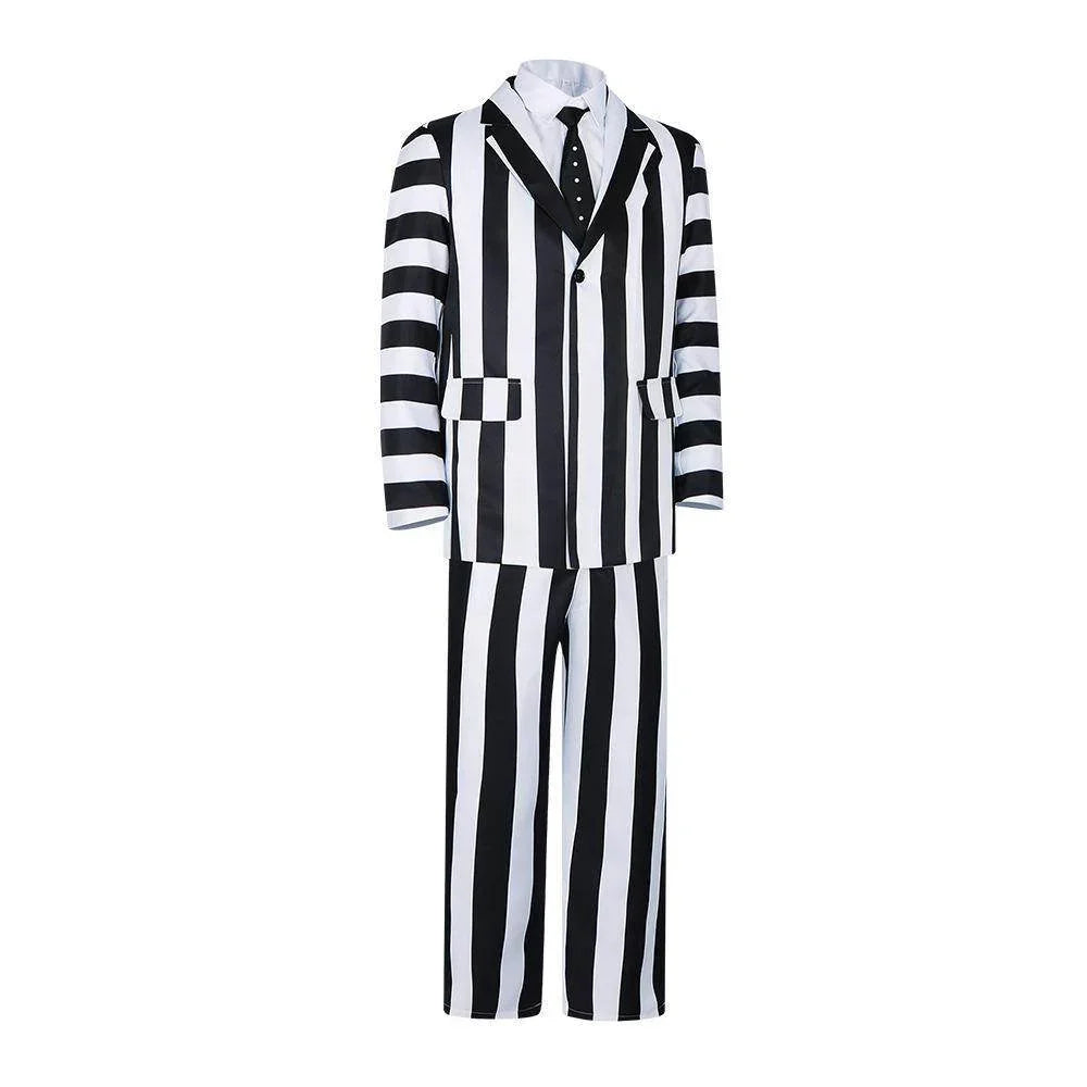 Beetlejuice 2 Michael Keaton Costume Party Halloween Suit - Azufun