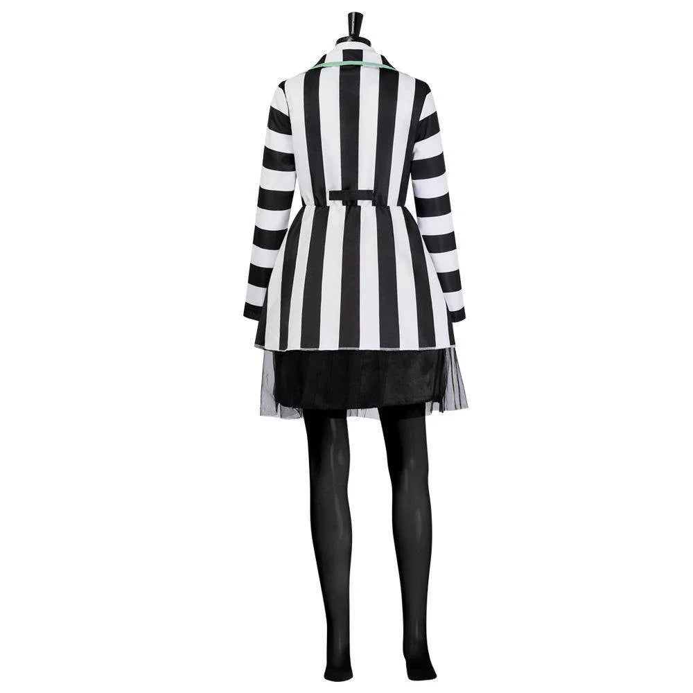 Beetlejuice Adult Kids Blazer Dress Costume For Women Girl - Azufun