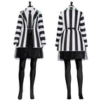 Beetlejuice Adult Kids Blazer Dress Costume For Women Girl - Azufun