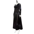 Bellatrix Lestrange Satin Dress Halloween Cosplay Costume - Azufun
