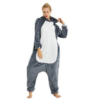 BuyBlack Husky Dog Kigurumi Onesies Pajamas Costume for Adult Now Cheaper With 3 - 5 Days Ship - PajamasBuy