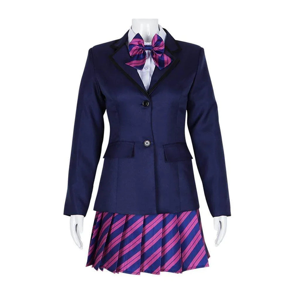 Can't Communicate Uniform Dress Cosplay Costume Skirt Outfit Anime Halloween Shirt Coat with Tie for Women - Azufun