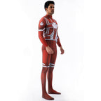 Captain Canuck Cosplay Costumes Jumpsuit Superhero Halloween Tights Zentai For Adult Kids - Azufun