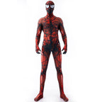 Carnage Red Rubies Venom Spider-Man Costume Cosplay Jumpsuit Superhero Bodysuit Halloween Suit Zentai For Adult Kids - Azufun
