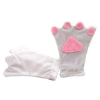 BuyChildren Fog Rabbit Claw Paw Fleece Kigurumi Gloves Now Cheaper With 3 - 5 Days Ship - PajamasBuy