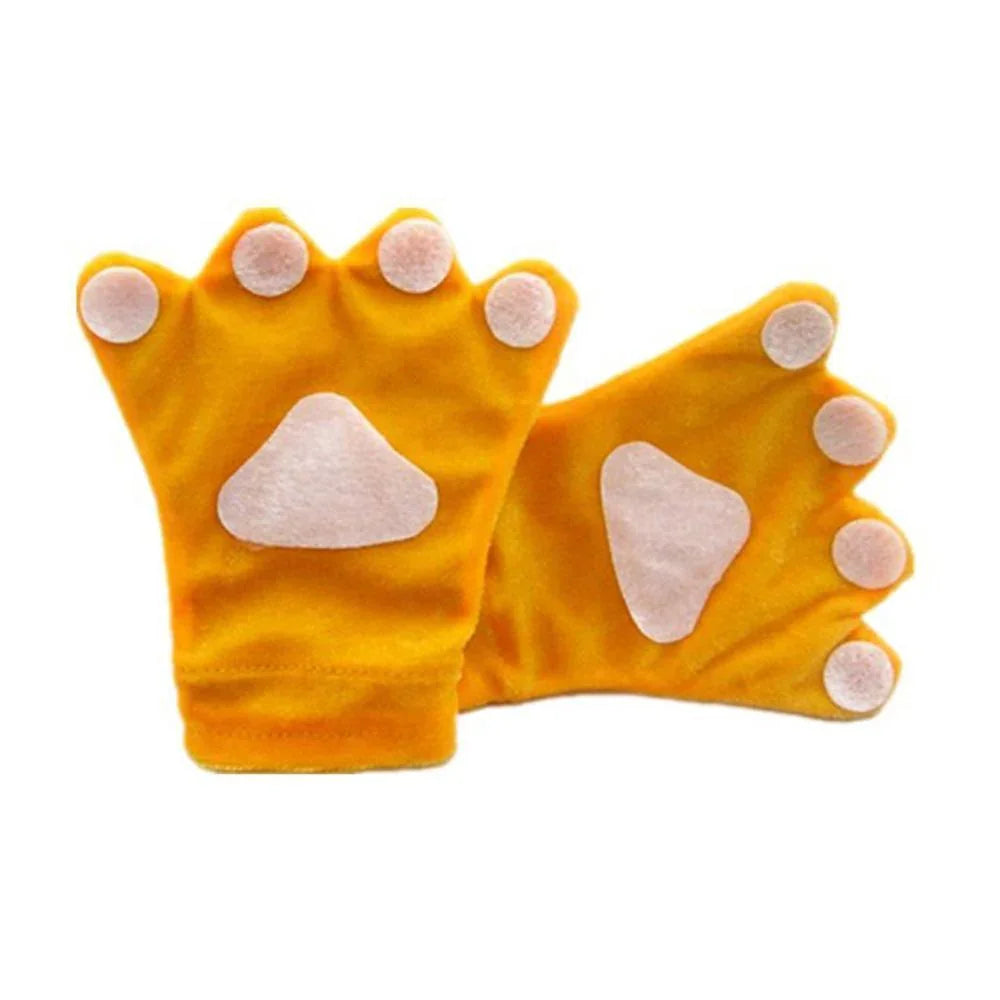 BuyChildren Fog Rabbit Claw Paw Fleece Kigurumi Gloves Now Cheaper With 3 - 5 Days Ship - PajamasBuy
