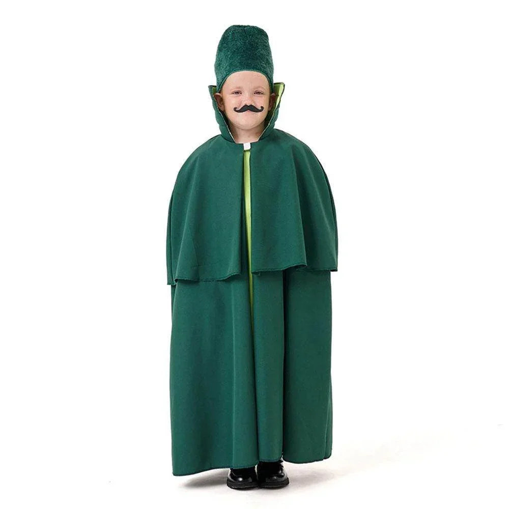 Children's Wizard of Oz Soldier Costume Bearded Guard Outfit for Halloween and Parties - Azufun