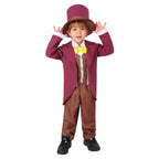 Chocolate Willy Wonka Movie Purple Kids Party Suit Cosplay Costumes Halloween - Azufun