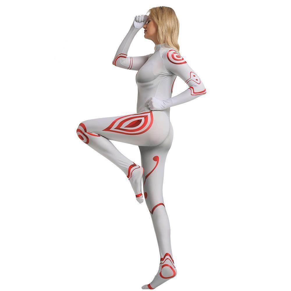 Deadman Wonderland Shiro Cosplay Costume Zentai Bodysuit for Halloween Party - Azufun