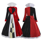 Deluxe Queen of Hearts Costume Dress Alice in Wonderland for Women - Azufun