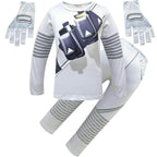 DJ Marshmello Chris Comstock Costume Top Pants Mask for Kid - Azufun