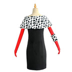 Evil Madame Costume Cruella De Vil cosplay dress 101 Dalmatians - Azufun