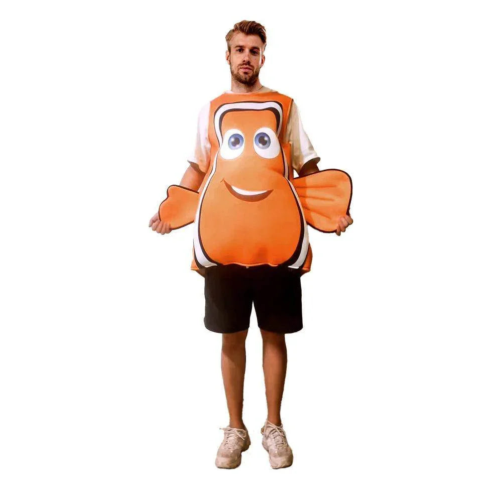 Finding Nemo Clownfish Compound Sponge Party halloween Costumes for Adult - Azufun