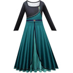 Frozen Girl Dresses Baby Kid Princess Anna Dress Snow Queen Cosplay Costume Party Dress - Azufun