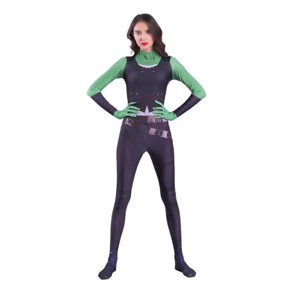 Gamora Costumes Guardians of The Galaxy Cosplay Jumpsuit Superhero Avengers Zentai - Azufun