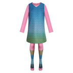 Girl Poppy Dress And Boy Branch Costume Wig Trolls 2 World Tour Cosplay For Kids Adult - Azufun