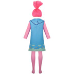 Girl Poppy Dress And Boy Branch Costume Wig Trolls 2 World Tour Cosplay For Kids Adult - Azufun
