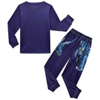 Godzilla Vs Kong Printed Two-piece Boy Long-sleeved Trousers Pajamas - Azufun