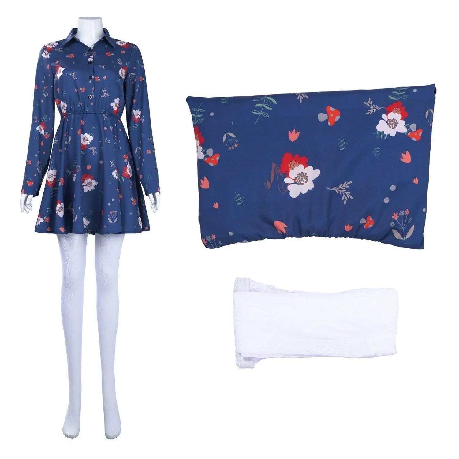 Harley Quinn Cosplay Dress Joker Folie A Deux Inspired Costume for Adults - Azufun