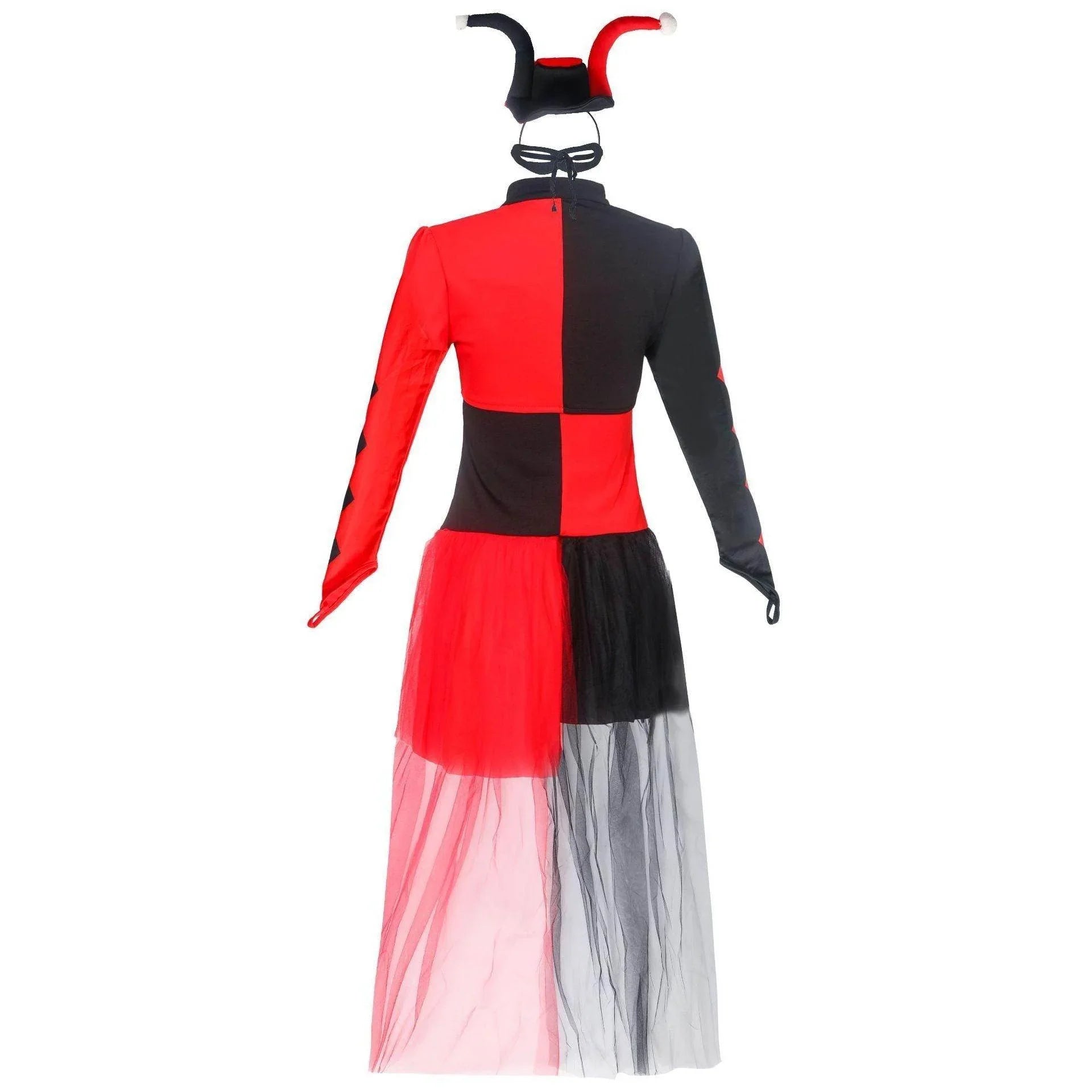 Harley quinn costume Women Dress Hallloween Masquerade circus costumes - Azufun