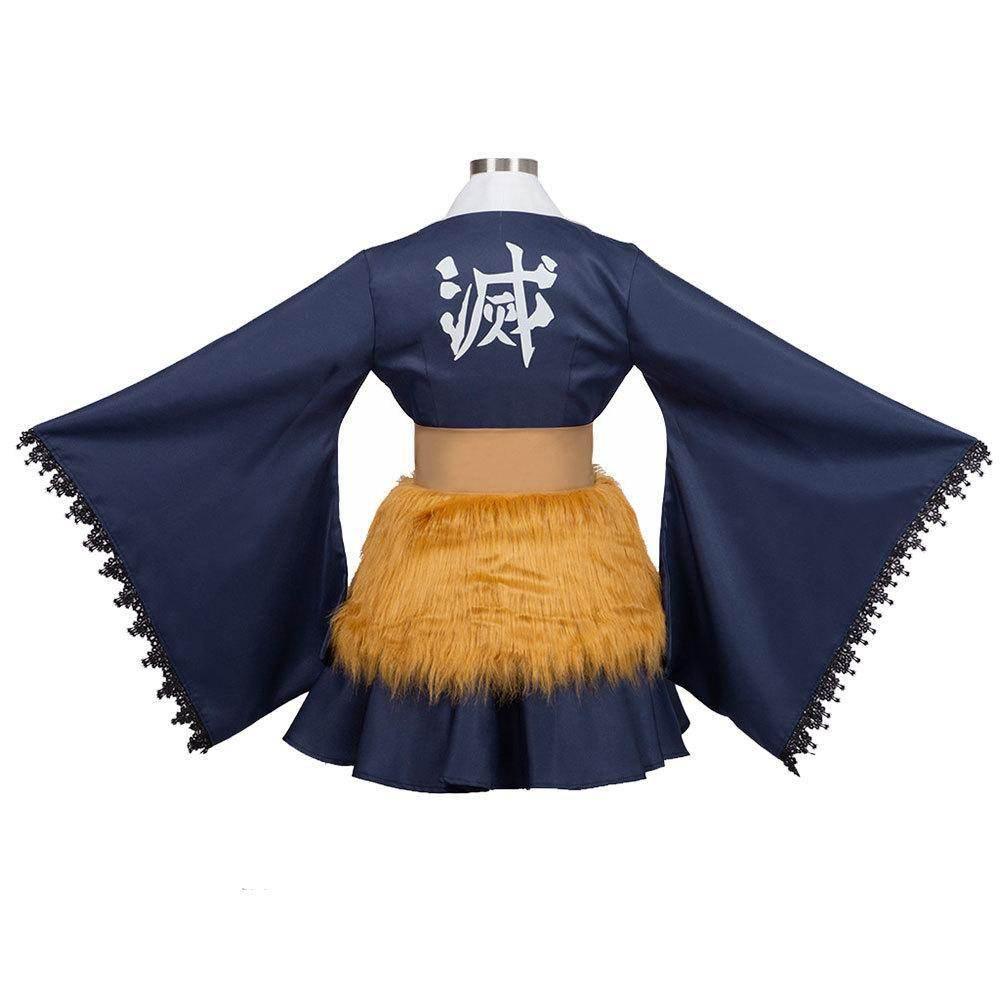 Hashibira Inosuke Maid Dress Outfits Halloween Carnival Suit Cosplay Costume - Azufun