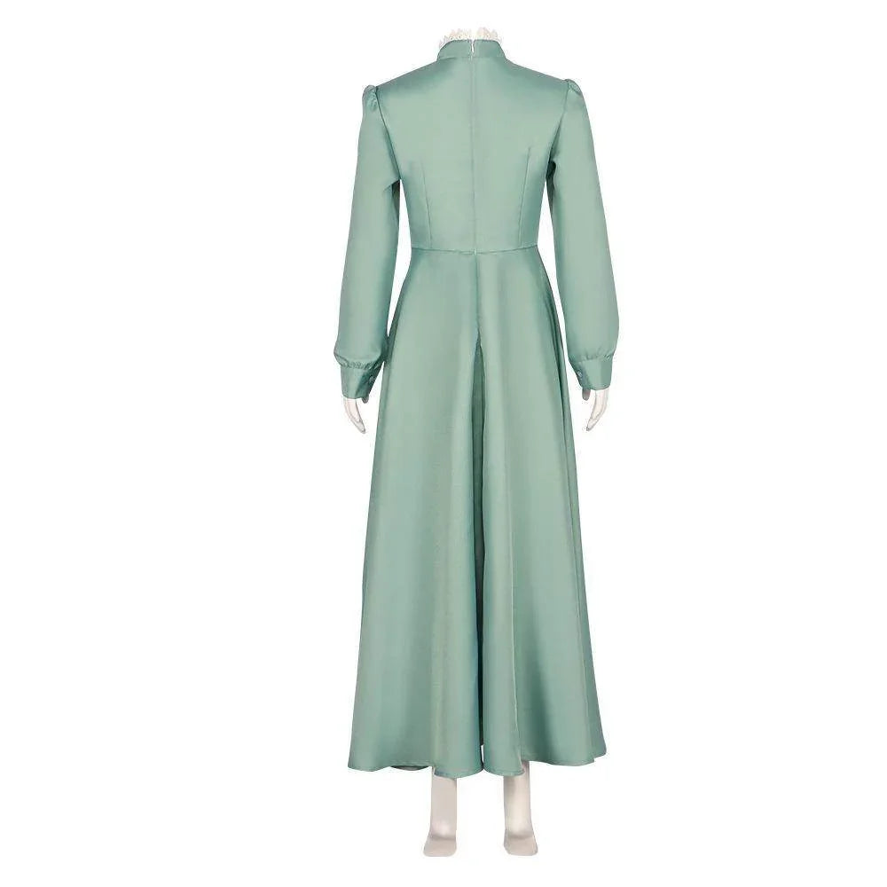 Howl's Moving Castle Green Maid Dress Halloween Carnival Suit Cosplay Costume - Azufun