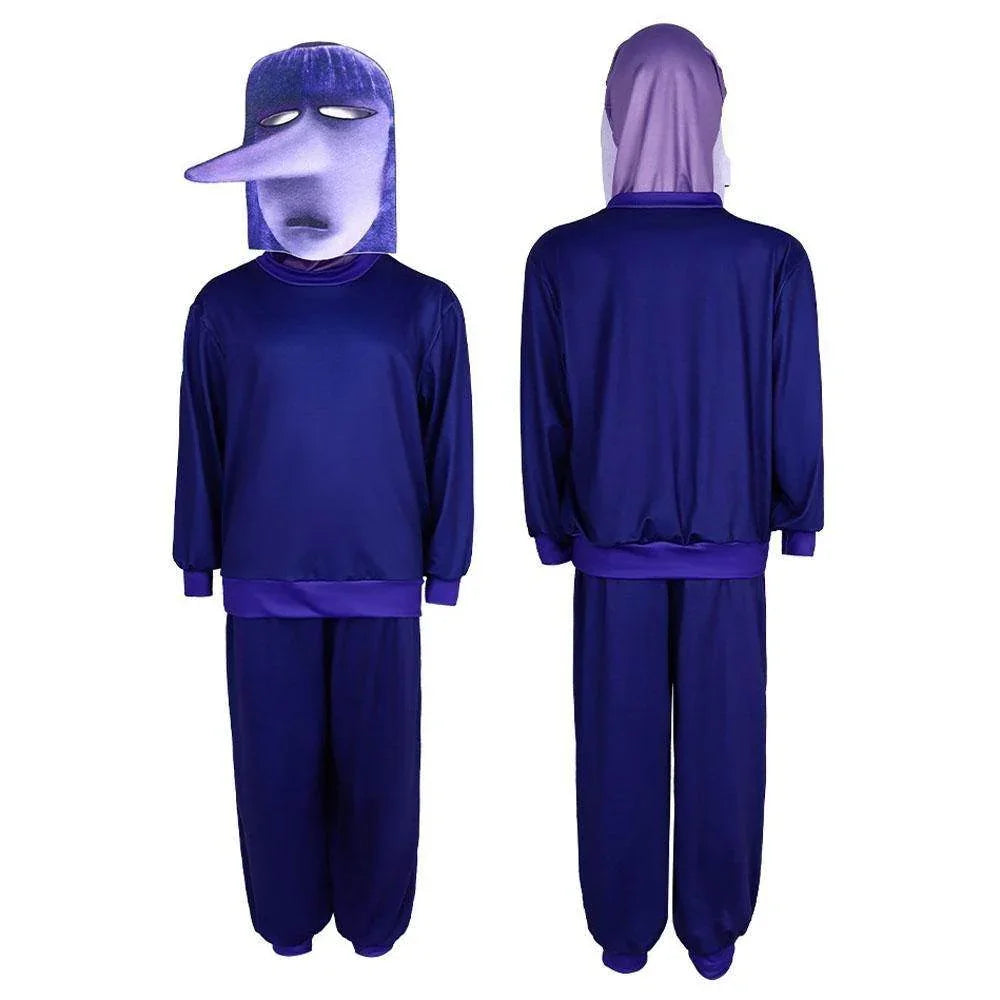 Inside Out 2 Ennui Costume Halloween Emotions Boredom Outfit Shirt Pant Suit For Kids Adult - Azufun