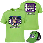 John Cena Costume Set With T-shirt Hat for Adult Kids Boys - Azufun