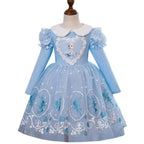 Frozen dresses Elsa princess dress cape Girls baby fluffy Costume Tutu Dress