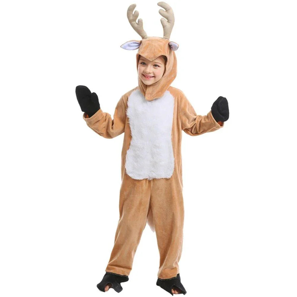 Children's Christmas Costumes Animal Dress Up Reindeer Elk Costume