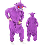 Gengar Kigurumi Onesies Anime Pokemon Pajamas Pyjamas Halloween Costume - Azufun