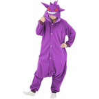 Gengar Kigurumi Onesies Anime Pokemon Pajamas Pyjamas Halloween Costume - Azufun