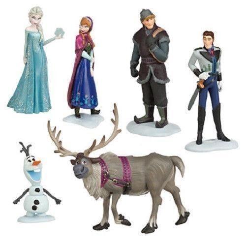 New Frozen Elsa Anna Olaf Playset 6 Figure Cake Topper Toy Doll Set