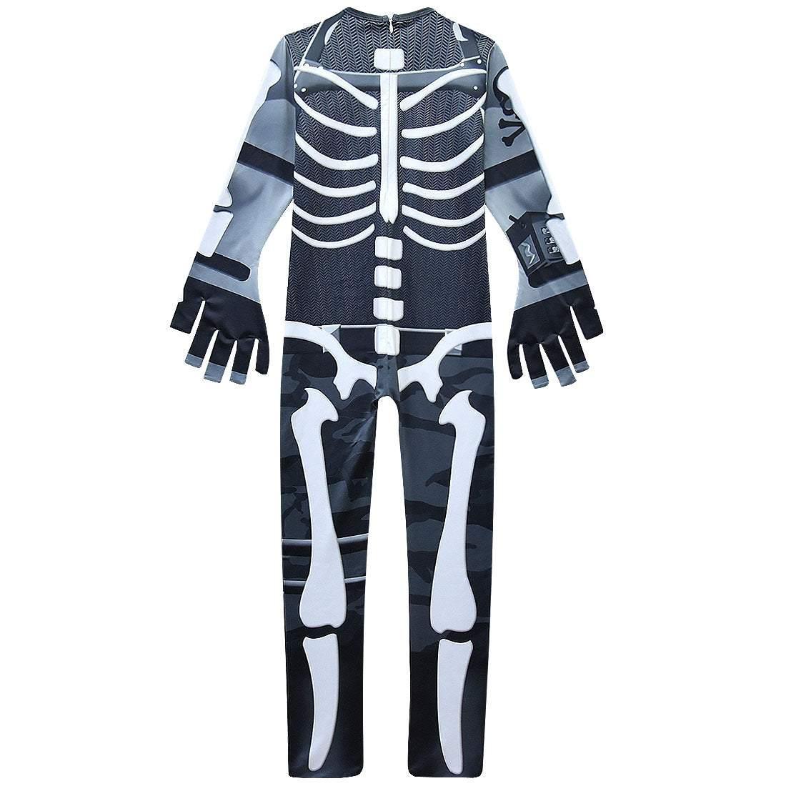 Halloween Skull Cosplay Costume Zentai Bodysuit for Kids