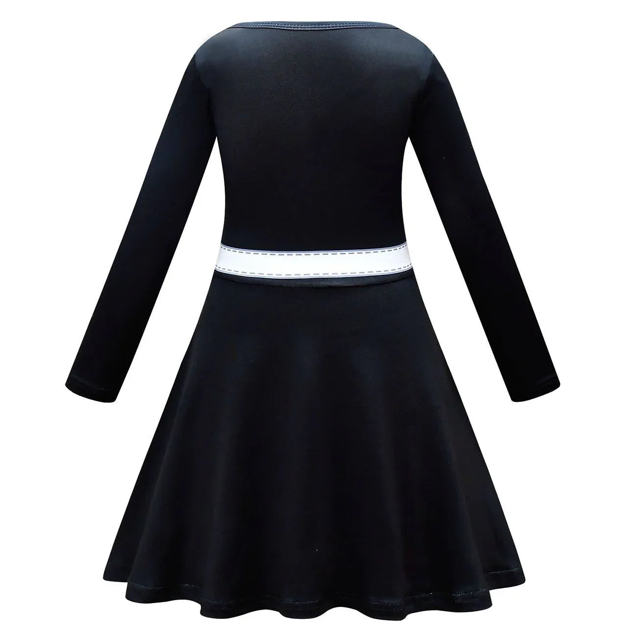 Demon Slayer Black Print Long Sleeve Dress for Girls