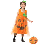 Orange Pumpkin Cute Dress Kid Halloween Costume Children's Day Costume