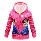 Encanto Hoodie Zip Up Jackets for Girls Outdoor Cartoon Hooded Sweatshirt