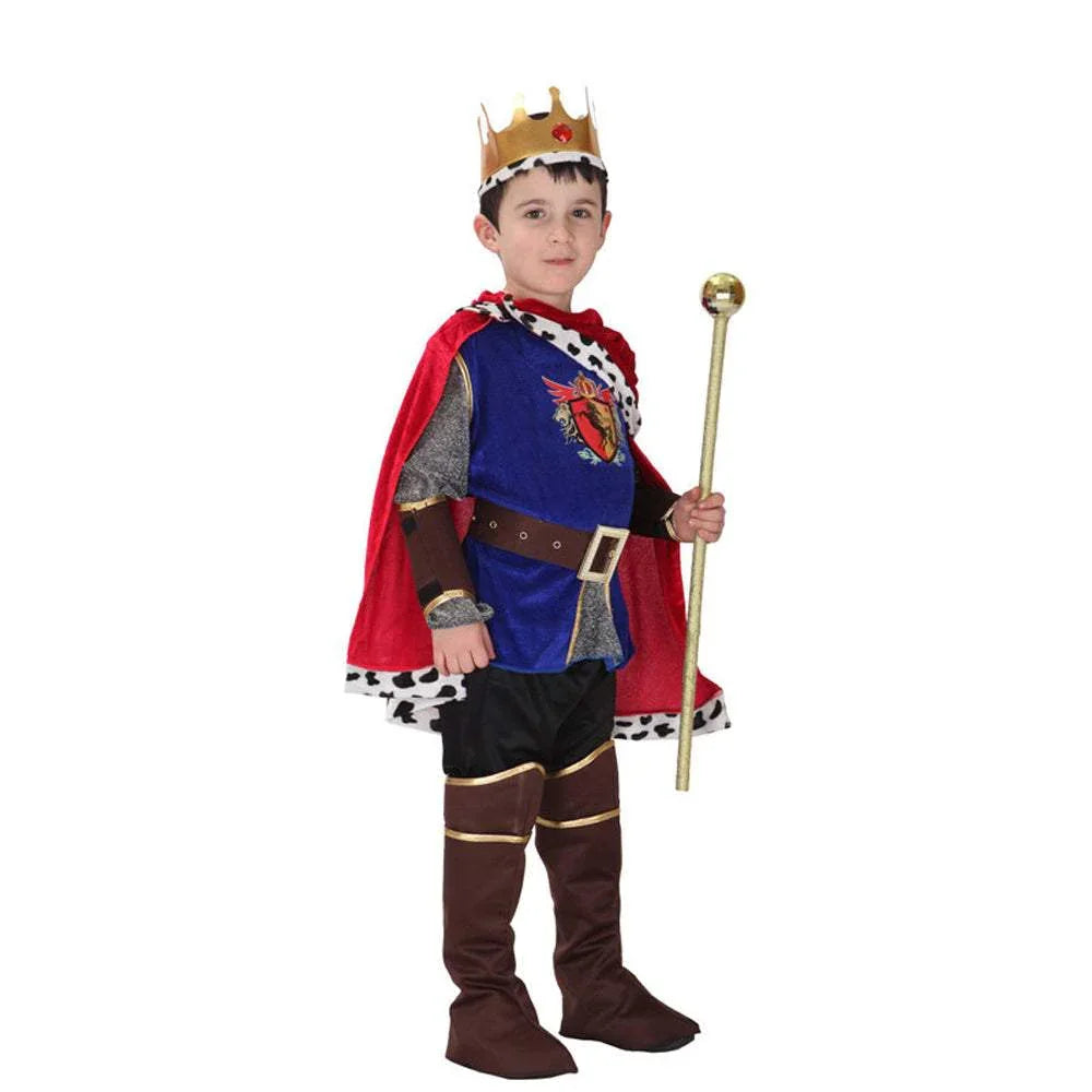 Kids Halloween Cosplay Costume King Prince Boys Dress Up Partywear